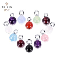 chenim晶石灵S925银圆珠DIY个性配件饰品送女友礼物_1