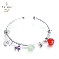 chenim晶石灵圆形个性DIY基础手镯珠宝饰品送女友礼物