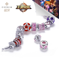 水果甜心王者荣耀孙尚香彩色宝石DIY手链串珠简约个性串饰晶石灵_1