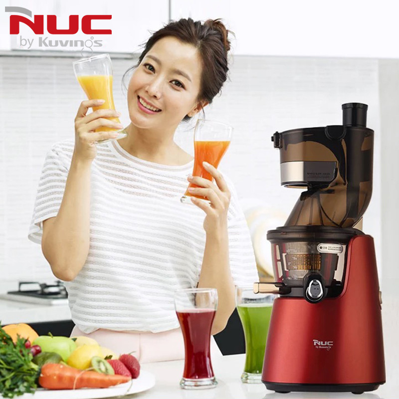 恩优希(NUC)原汁机 NA-8720红色 韩国原装进口双口型大口径低速慢榨家用多功能榨汁机