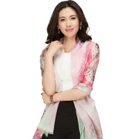 上海故事喷绘羊毛围巾.