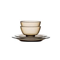 康宁(PREX)餐具套装PX4-1111725-26/CN琥珀玻璃4件套