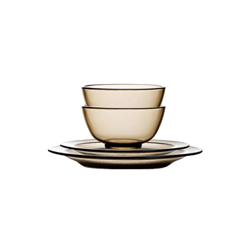 康宁(PREX)餐具套装PX4-1111725-26/CN琥珀玻璃4件套