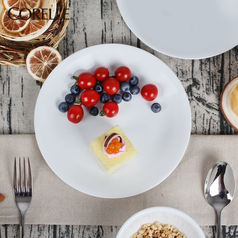 康宁(CORELLE )餐具 套装美国进口餐具套装组合碗叠盘 4件套白色