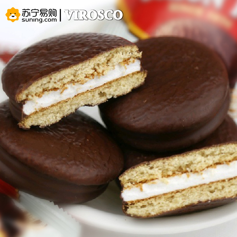 VIROSCO威酷 巧克力派-夹心饼干 168g/盒 6枚 越南进口