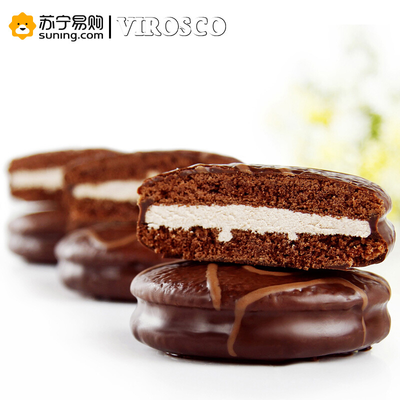 VIROSCO威酷 巧克力派-夹心饼干 112g/盒 4枚 越南进口