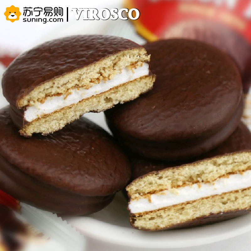 VIROSCO威酷 巧克力派-夹心饼干 112g/盒 4枚 越南进口