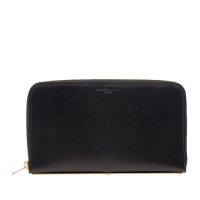 Sophie Hulme索菲·休姆 TRAVEL SPINE金属底牛皮女士长款钱包 SG152LE