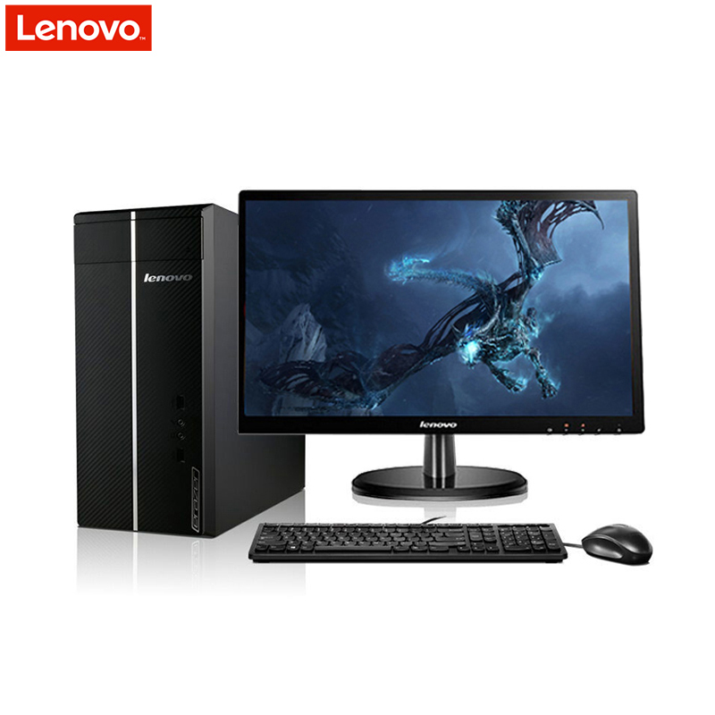 联想(Lenovo) D5055商务办公台式机电脑 19.5英寸屏(A6-7400K 4G 1T 2G独 无光驱W10)