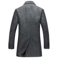 卡帝乐鳄鱼毛呢大衣男中长款呢子外套翻领西服风衣KDLNJRN5817