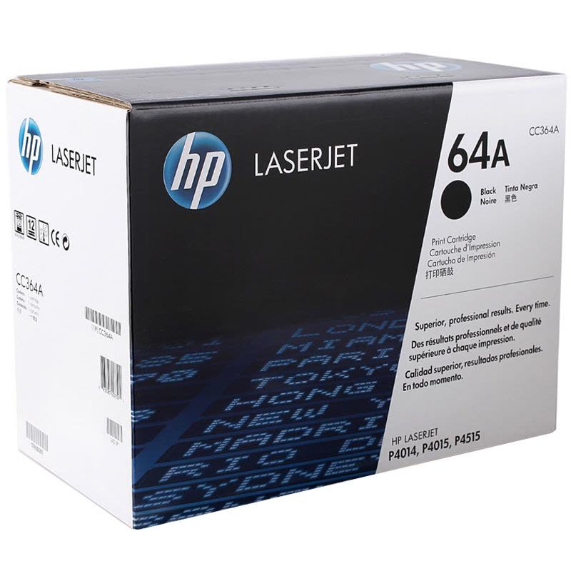 惠普(HP) CC364A 64A 黑色硒鼓 (硒鼓/粉盒) 适用打印机 P4014 P4015 P4515图片
