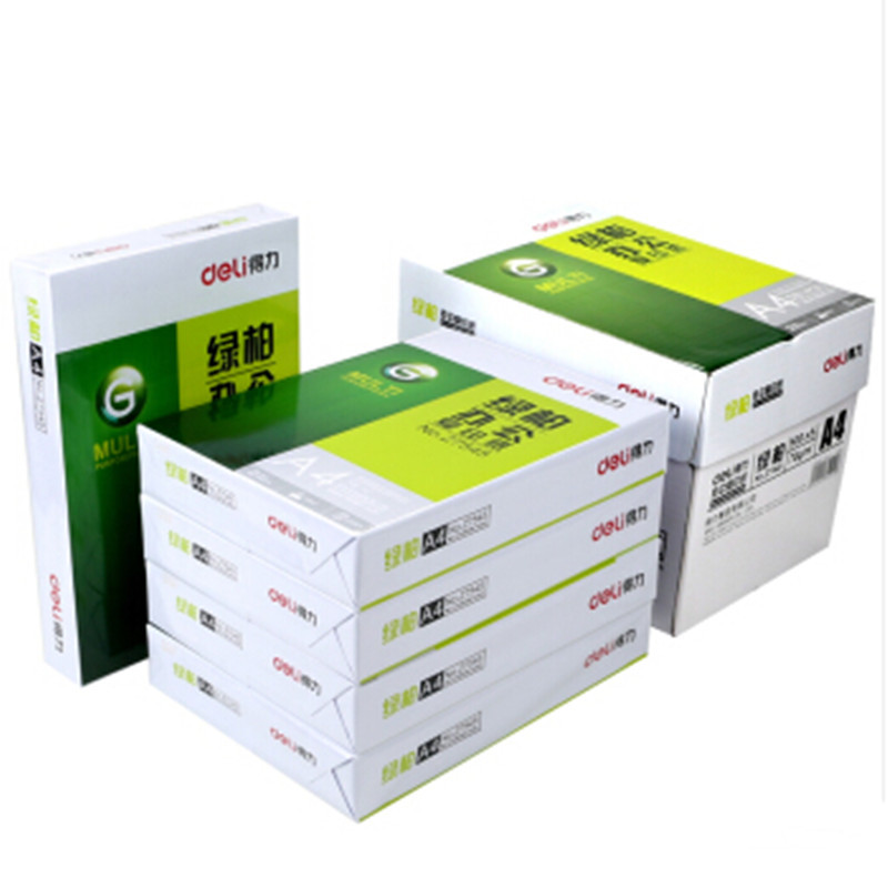 得力绿柏复印纸A4 70g(8包/箱)