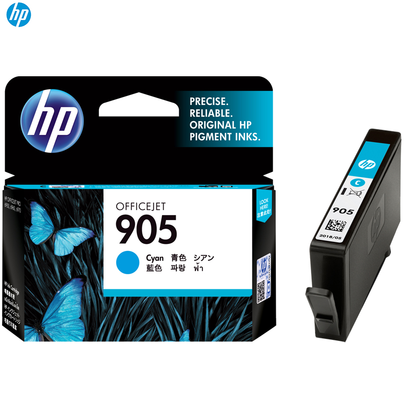 惠普（HP）T6L89AA 905 青色墨盒（适用OfficeJet 6960 6970）高清大图