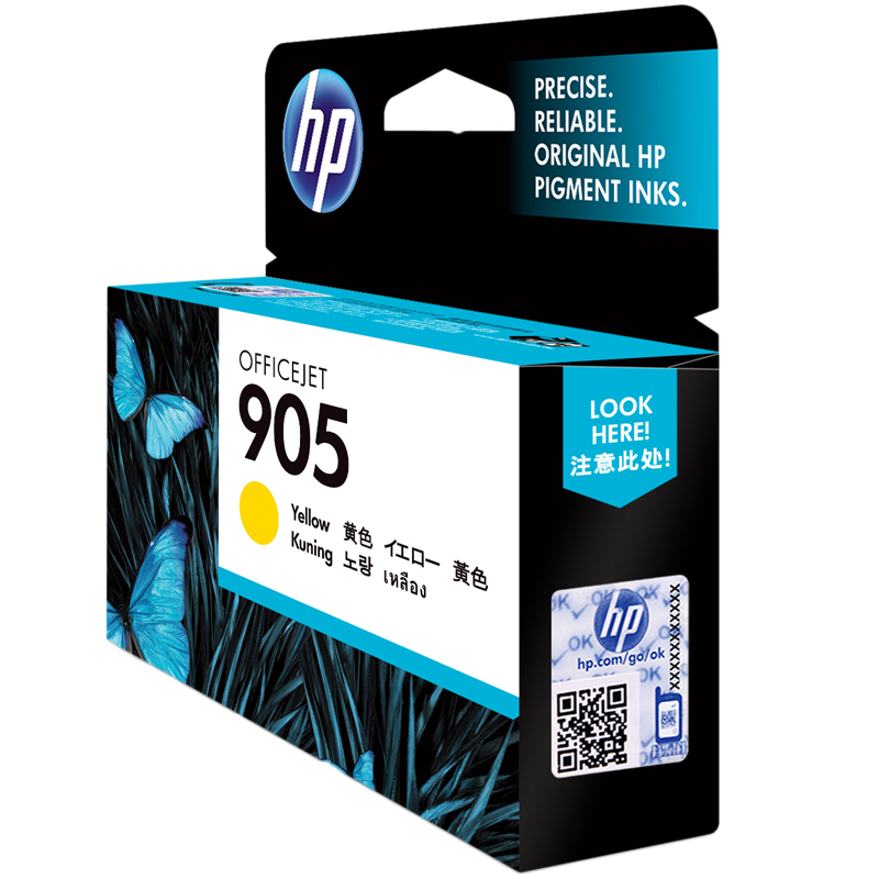 惠普(HP) T6L97AA 905 彩色墨盒(墨盒/墨水)黄色墨盒 (适用 HP OJ6960 6970)
