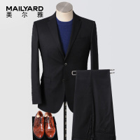 美尔雅(MAILYARD)西服套装 纯羊毛商务男士西服 男式磨毛套西 317