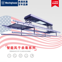 西屋智能电动晾衣机风干A系列带置物篮玫瑰金