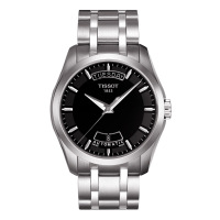 天梭(TISSOT)男表 库图系列机械手表 男士腕表 T035.407.11.051.00钢带黑盘