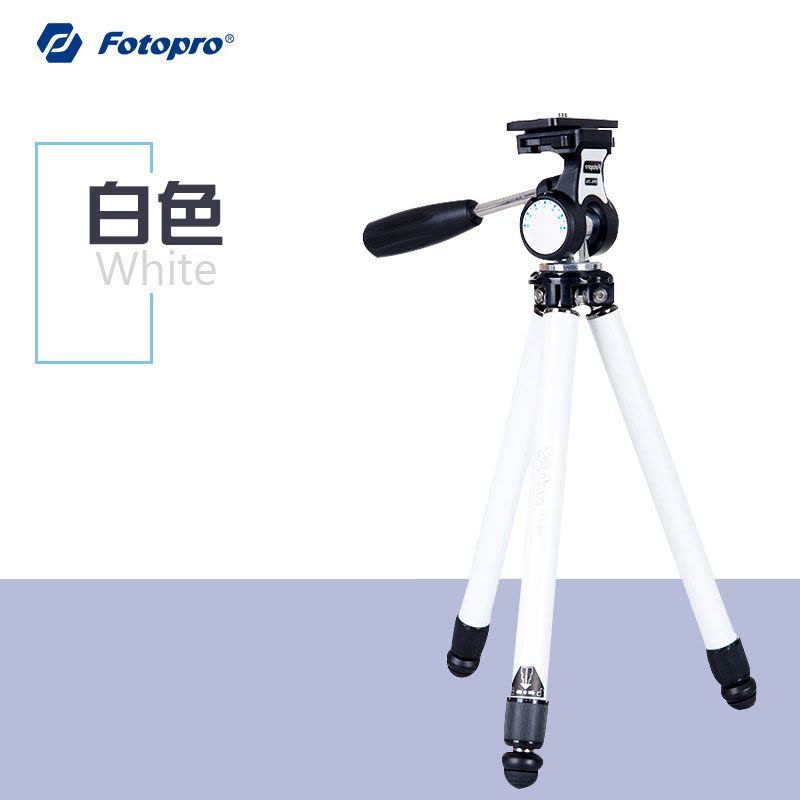 富图宝(Fotopro) FY-683 白色 数码相机 单反卡片机 入门级三脚架 便携手机三角架 相机三脚架图片