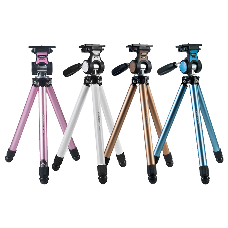 富图宝(Fotopro) FY-683 粉色 数码相机 手机单反卡片机入门级三脚架 便携手机三角架 相机三脚架