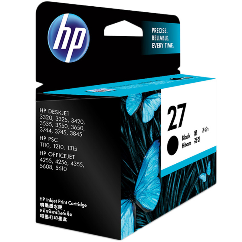 惠普（HP）C8727AA 27 黑色墨盒（适用 HP 5608/5609/5679/3425/7350）高清大图