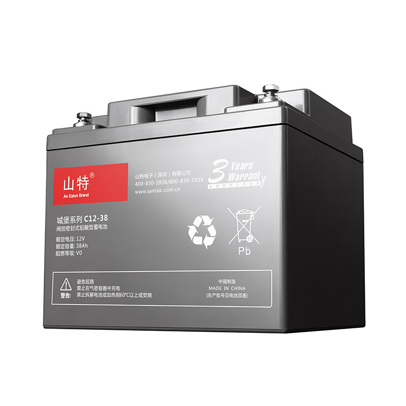 山特UPS电源 C12-38 12V 38AH 灰色