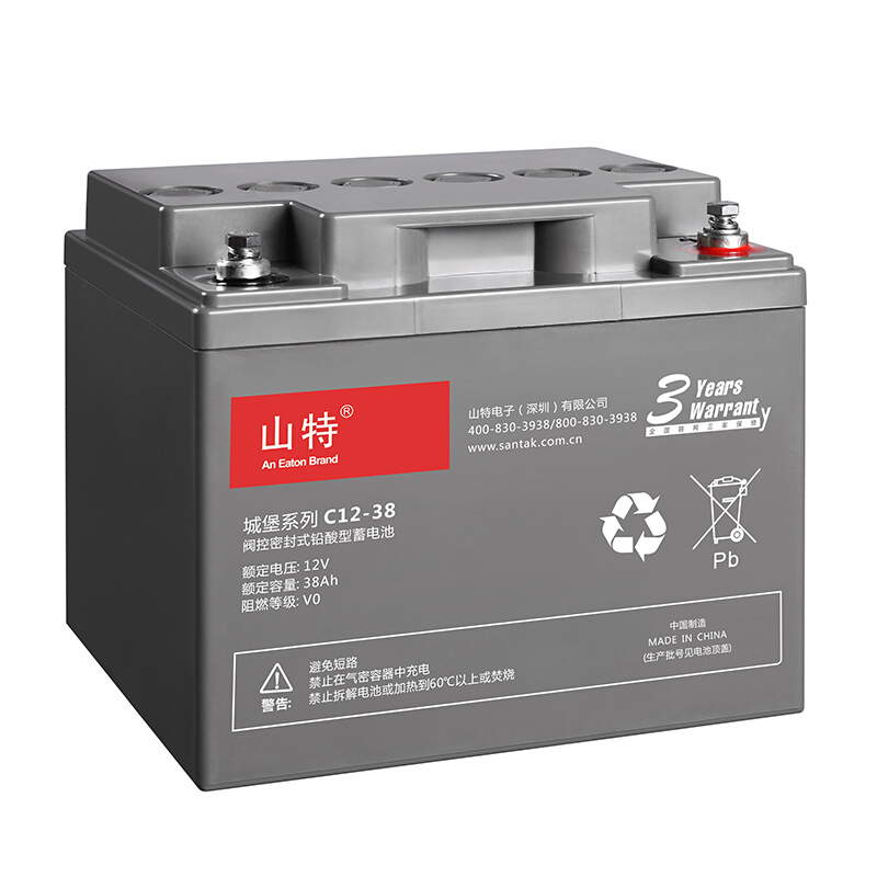 山特UPS电源 C12-38 12V 38AH 灰色