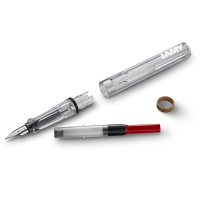 凌美(LAMY)Safari狩猎者钢笔墨水商务套装自信透明色F尖