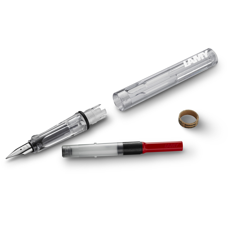 凌美(LAMY)Safari狩猎者钢笔墨水商务套装自信透明色F尖