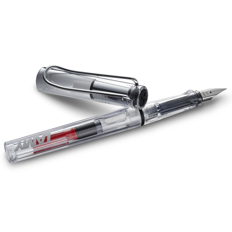 凌美(LAMY)Safari狩猎者钢笔墨水商务套装自信透明色F尖