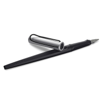 凌美(LAMY) joy喜悦系列钢笔 墨水笔艺术笔尖黑杆铝帽1.5尖