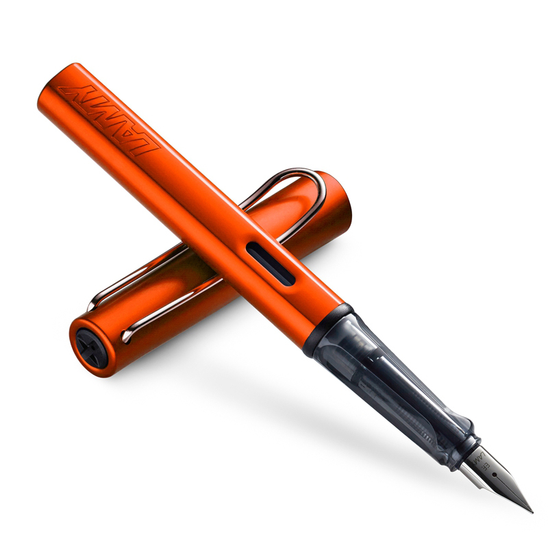 凌美(LAMY)恒星AL-star系列钢笔商务墨水套装 赤金橙色F尖