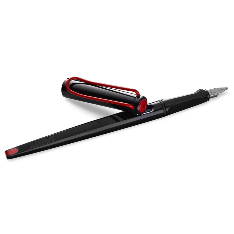 凌美(LAMY) joy喜悦系列钢笔 墨水笔艺术笔尖礼盒套装黑杆红夹