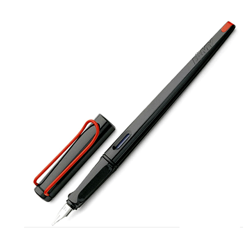 凌美(LAMY) joy喜悦系列钢笔 墨水笔艺术笔尖礼盒套装黑杆红夹
