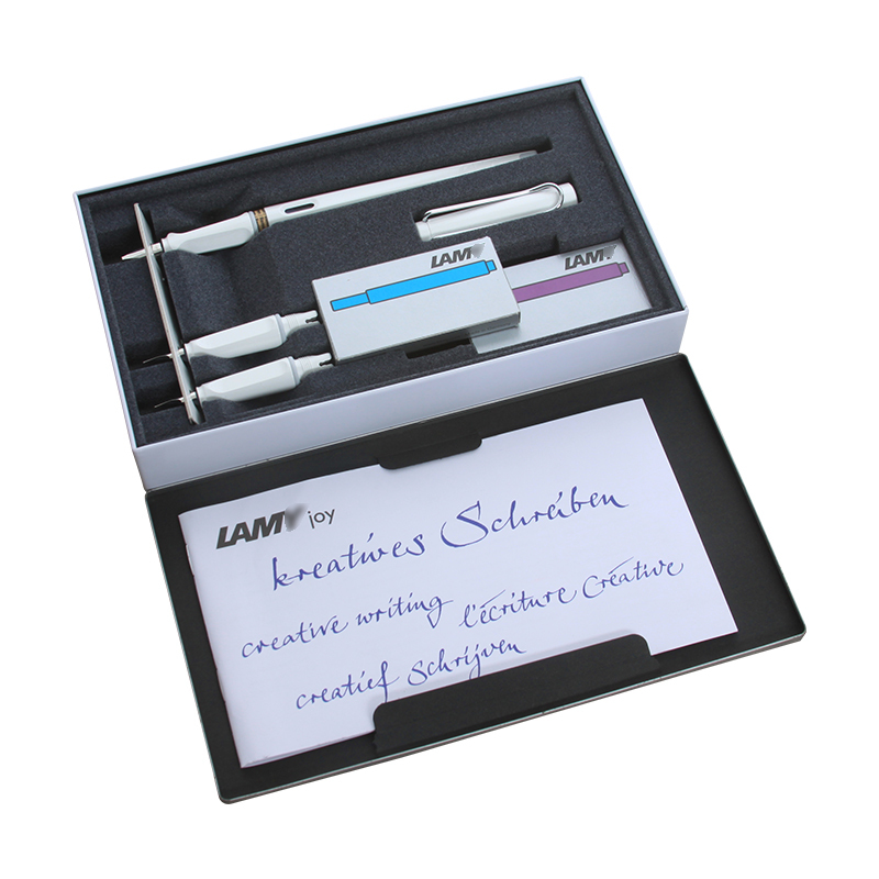 凌美(LAMY) joy喜悦系列钢笔 墨水笔艺术笔尖礼盒套装白色