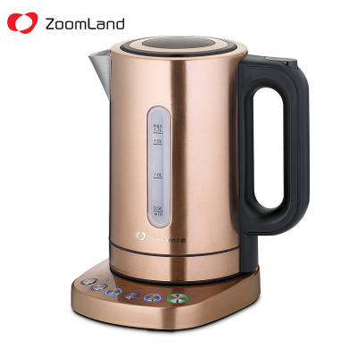 卓朗(Zoomland)F-655AED 304不锈钢电热水壶快速智能烧水壶温控电水壶1.7L保温壶