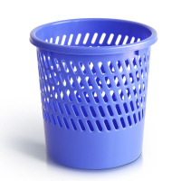 乐采优品_得力_垃圾桶_9553_蓝色 废纸篓