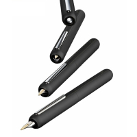 凌美(LAMY)焦点系列钢笔墨水笔磨砂黑汉漆14K金笔F尖