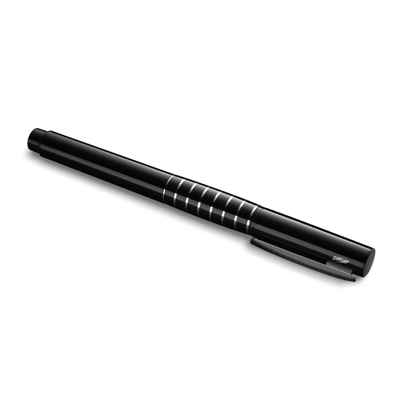 凌美(LAMY)钢笔墨水笔优雅系列黑杆镀铑环手握14K金笔F尖