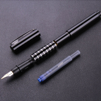 凌美(LAMY)钢笔墨水笔优雅系列黑杆镀铑环手握14K金笔F尖