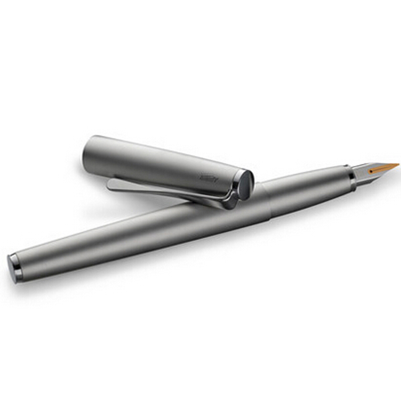 凌美(LAMY)演艺系列钢笔墨水笔钯金属14K金笔F尖