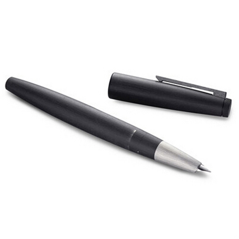 凌美(LAMY)2000系列玻璃纤维活塞吸墨磨砂黑钢笔14K金笔EF尖