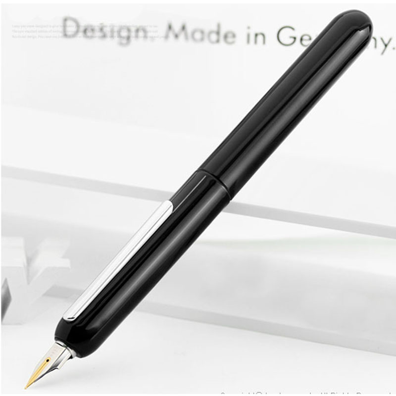 凌美(LAMY)焦点系列钢笔墨水笔钢琴黑14K金笔F尖