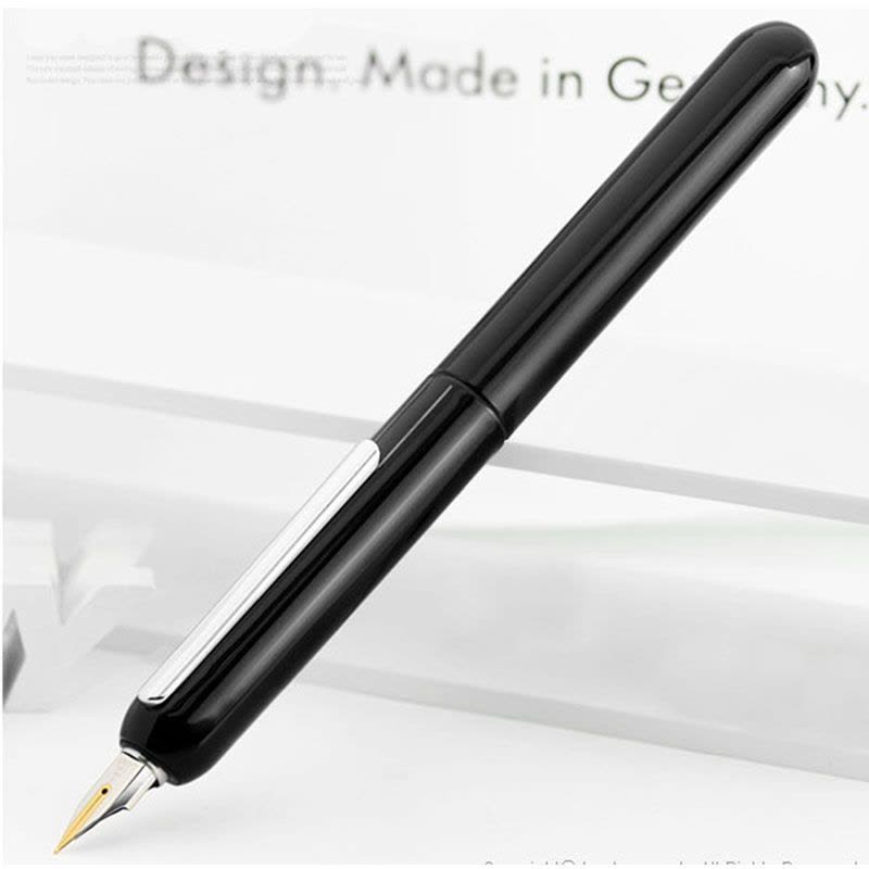凌美(LAMY)焦点系列钢笔墨水笔钢琴黑14K金笔F尖图片