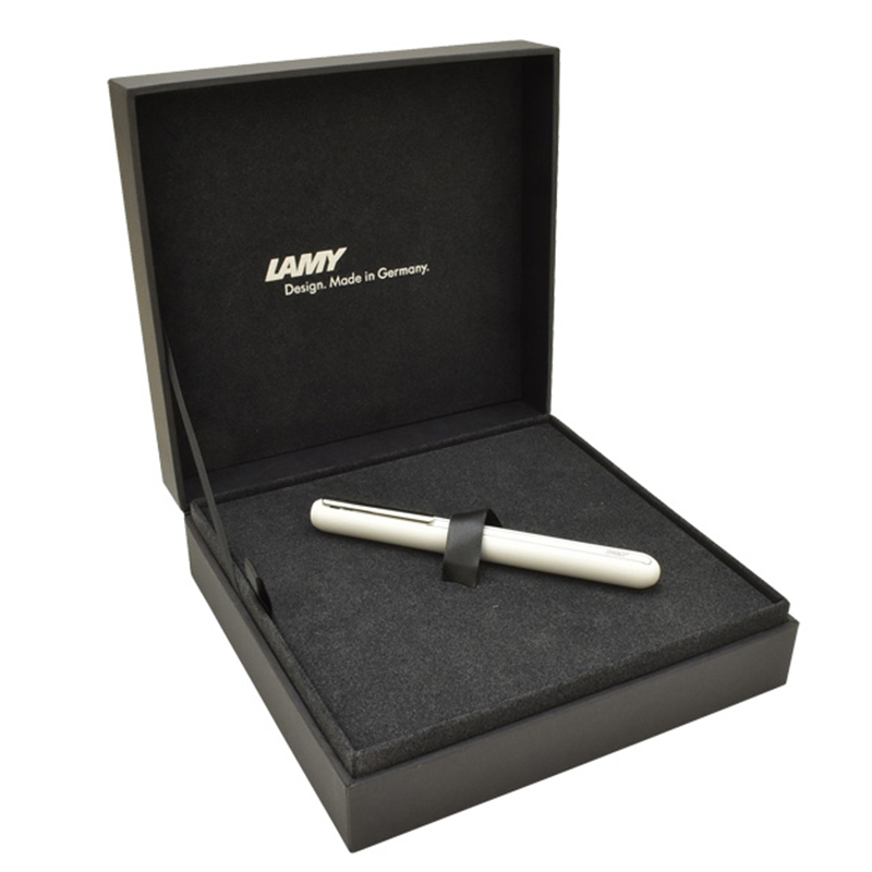 凌美(LAMY)焦点系列钢笔墨水笔钢琴白14K金笔F尖