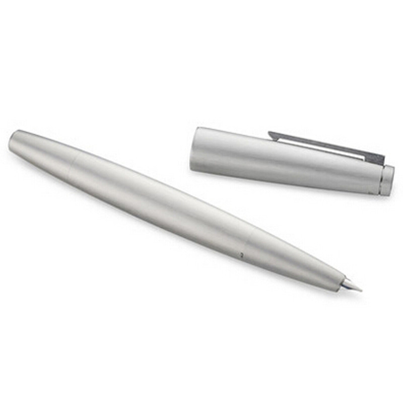 凌美(LAMY)2000系列玻璃纤维活塞吸墨磨砂黑钢笔14K金笔EF尖