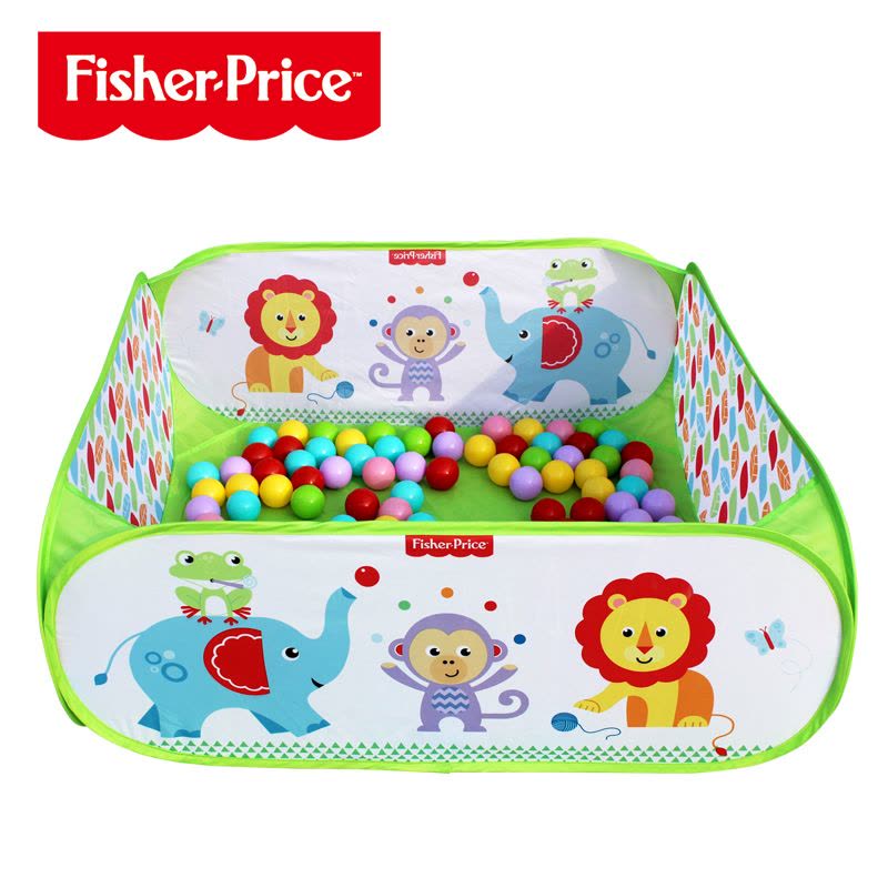 费雪Fisher-Price 宝宝球池套装(婴幼儿童海洋球游戏围栏 内含100个玩具球)绿色F0317-2图片