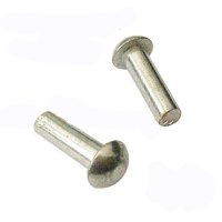 平头实心镀锌铁铆钉 GB109手打敲击式半圆头蘑菇头扁平帽卯钉 2斤起售