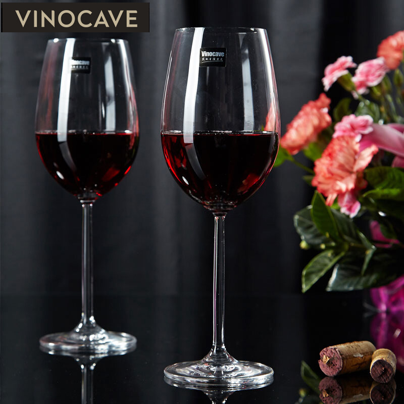 维诺卡夫 Vinocave 无铅水晶红酒杯套装家用 葡萄酒高脚杯 波尔多勃艮第葡萄酒酒杯 650ml红酒杯6支