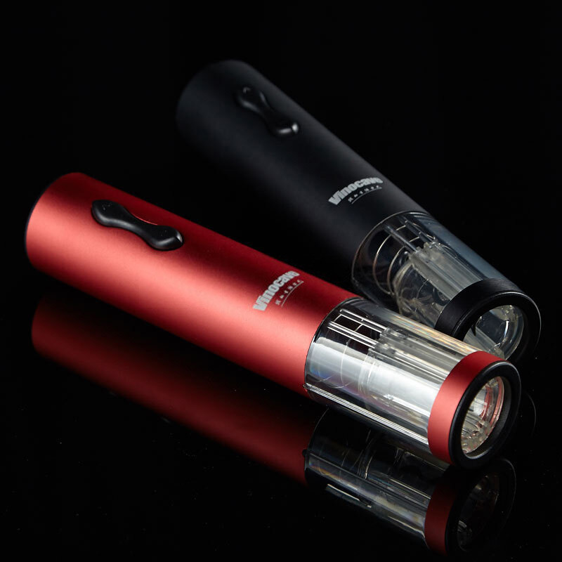 维诺卡夫(Vinocave)VA002R电动开瓶器 不锈钢红酒开酒器 葡萄酒启瓶器起子 酒具礼品定制礼盒 红色 5秒开瓶