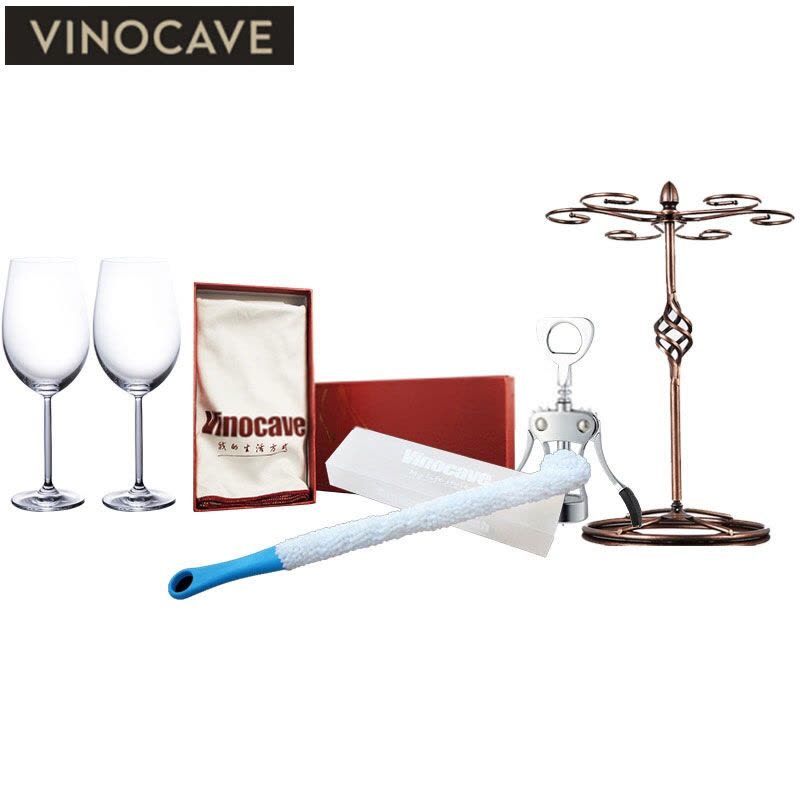 维诺卡夫(Vinocave)VQSLB001骑士版红酒柜大礼包 6件礼盒装 酒具礼品套装 红酒酒杯架 红酒开瓶器图片